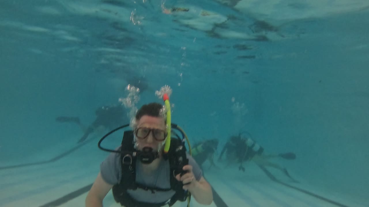 Luke practising PADI dive skills